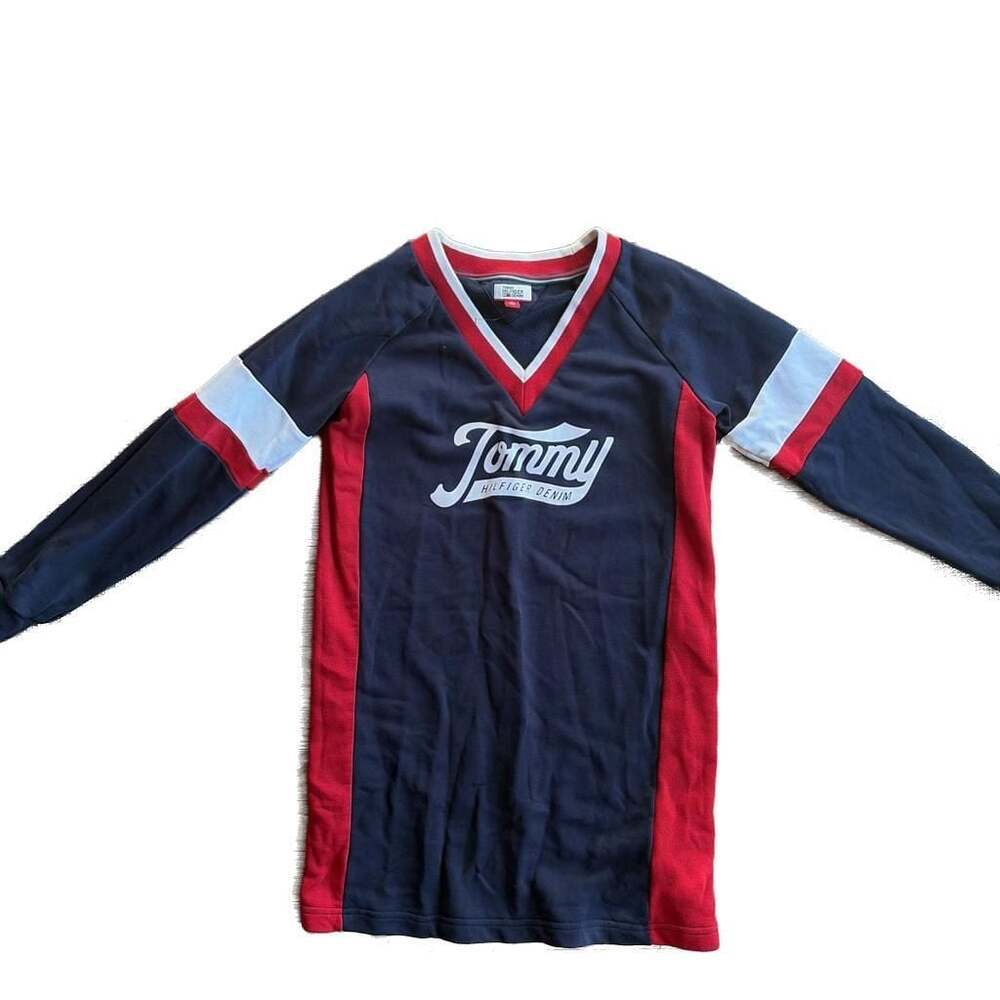 Tommy Hilfiger Jeans V-neck Sweater Big Spell Out size M